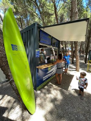 BioMania Street Food at the Zlatni Rat beach at BioMania Street Food in Bol