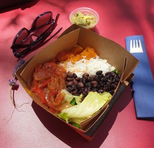 Bolito bowl at BioMania Street Food in Bol