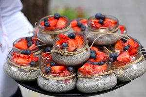 Chia fruit bowl at BioMania Street Food in Bol