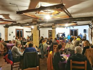 Interior del restaurante at Los Fogones de Luzia in Orio