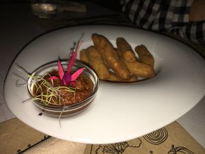 Finger de seitan at Los Fogones de Luzia in Orio
