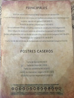 Menu Page 2 at Los Fogones de Luzia in Orio