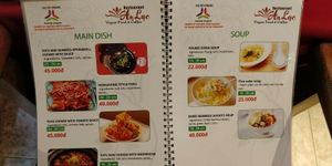 Menu at An Lac - Luong The Vinh in Hue
