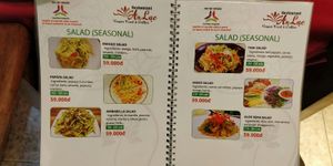 Menu at An Lac - Luong The Vinh in Hue