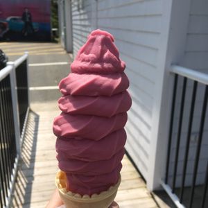 Raspberry Soft Serve at Chicken Little Ice Cream in Bedford