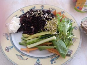 Black rice at XOC'OLIVE in Barcelona