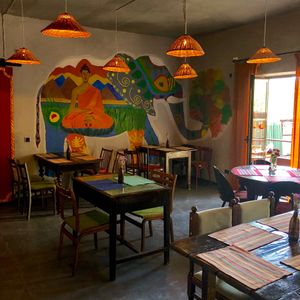 Dining room at Baan Baan Thai cafe in Bishkek