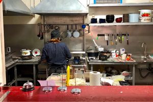 Kitchen  at Baan Baan Thai cafe in Bishkek