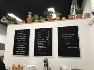 Menu at Fable Ice Cream in Saskatoon