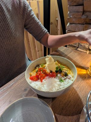 The Thai red tofu curry at Barry's in Grindelwald
