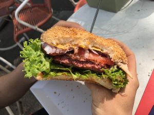 Beyond Meaaaaaat Burger at Neue Republik Reger in Berlin