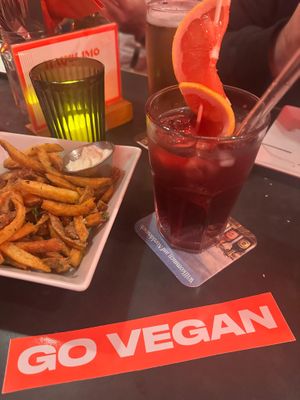 Fries and lemonade   at Neue Republik Reger in Berlin