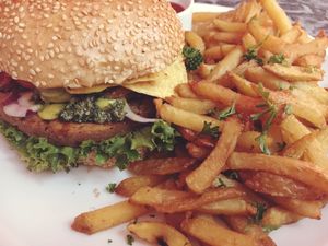 No girlfriend burger  at Neue Republik Reger in Berlin