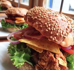 Cheerfull Chicken Burger  at Neue Republik Reger in Berlin