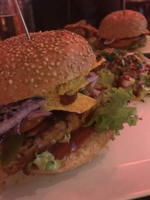 Tempting tempeh burger  at Neue Republik Reger in Berlin