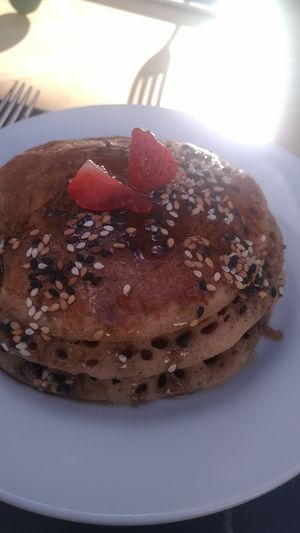 Pancakes véganes at Boll N Roll in Tours