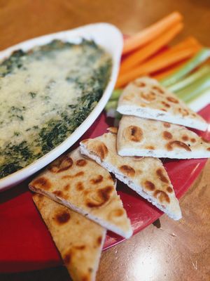 Spinach artichoke at Moxie Cafe in Santa Maria