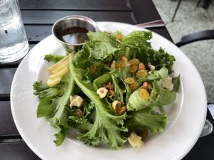 Salad without cheese (but actually with cheese)  at McKays Public House in Bar Harbor