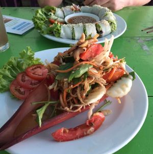 Bannana Leaf Salad at May Kaidee in Bangkok