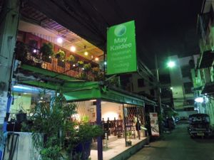 From outside at May Kaidee in Bangkok
