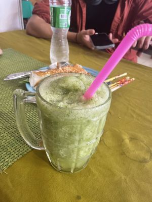 Mint and ginger smoothie   at May Kaidee in Bangkok