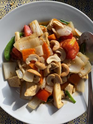 Vegetable cashew nut  at May Kaidee in Bangkok