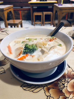 Tom kha - very good! at May Kaidee in Bangkok