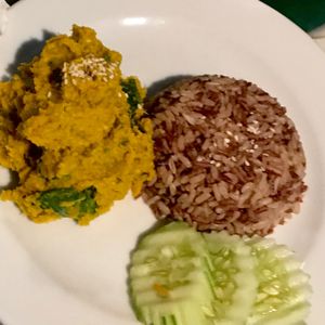 Pumpkin Hummus at May Kaidee in Bangkok