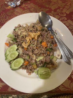 Vegetable fried rice   at May Kaidee in Bangkok