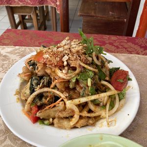 May Kaidee Special Salad. Good but very heavy    at May Kaidee in Bangkok