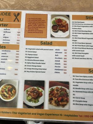 Menu 2024 January  #Veganuary at May Kaidee in Bangkok