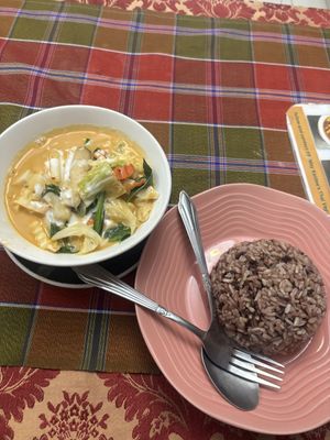 Thai red curryy  at May Kaidee in Bangkok