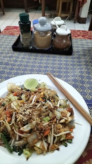 pad thai with egg at May Kaidee in Bangkok