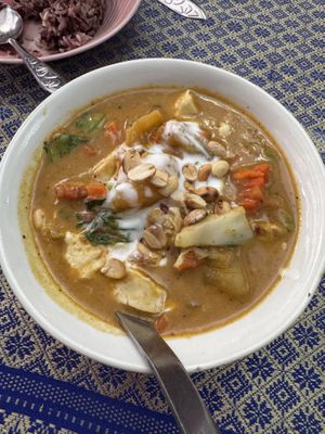 Massaman curry  at May Kaidee in Bangkok