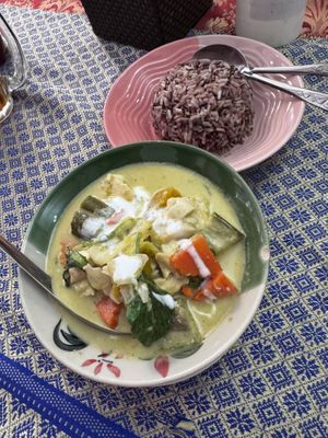 Green curry  at May Kaidee in Bangkok