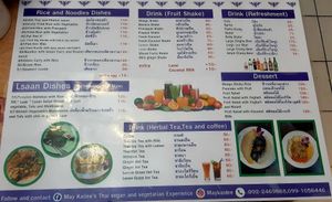 Menu 2/2 at May Kaidee in Bangkok