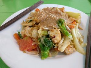 Pad Thai - phenomenal at May Kaidee in Bangkok