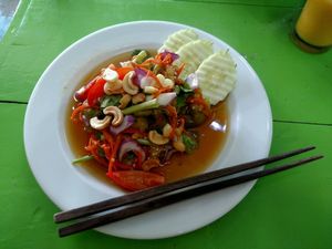 aubergenie salad at May Kaidee in Bangkok