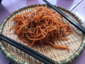 Carrot salad (so flavourful!) at May Kaidee in Bangkok