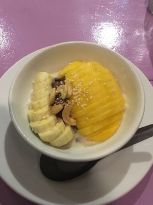 Mango sticky rice  at May Kaidee in Bangkok