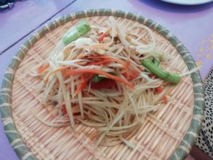 Papaya salad at May Kaidee in Bangkok