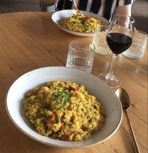 Vegan Saffron Risotto at Planar in Sydney