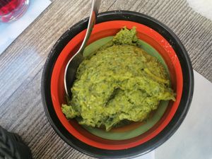 Delicious parsley dip at To Mikraki in Syros