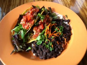 Organic Taco Plate! soooooo good! at Papa G's Vegan Organic Deli in Portland