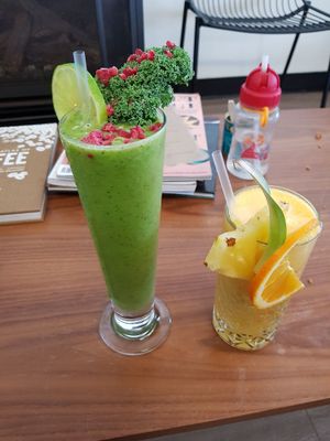 Green machine smoothie at Oar Cafe in West Lakes
