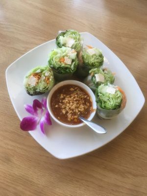 Tofu Rolls with Peanut Sauce at Thai E-San Kitchen in Dixon