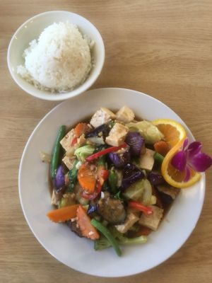 Sesame Eggplant with Tofu at Thai E-San Kitchen in Dixon