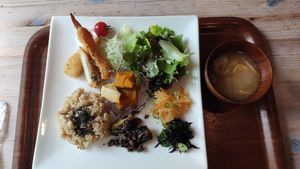 Lunch set at Aoi Sora Organic Cafe in Sapporo