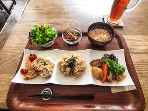 Delicious and nicely presented  at Aoi Sora Organic Cafe in Sapporo