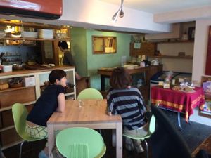 interior at Aoi Sora Organic Cafe in Sapporo